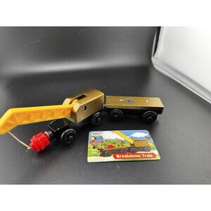 Thomas & Friends Wooden Railway Breakdown Train Vtg 2003 Magnetic With Card